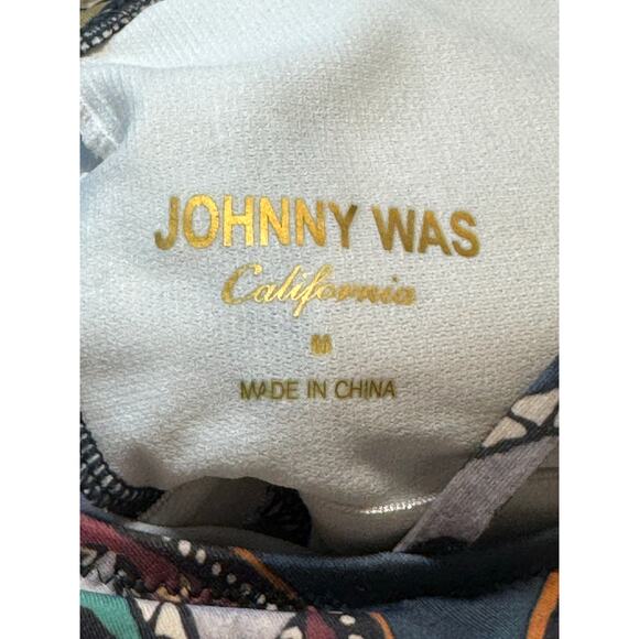 Johnny Was Spezia Moasic Tie shoulder Tiered  Women's Tank swim size Medium - Picture 6 of 7